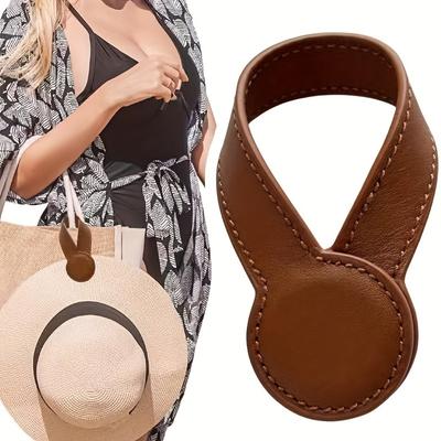 1pc Faux Leather Magnetic Hat Clip-Portable Wall-Mounted Bag Hanger for Hats,Secure Magnetic Closure Stylish Design for Handbags