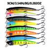 43Lure bait set with mixed Minnow and Popper hard baits, specially designed for fishing snakehead and bass