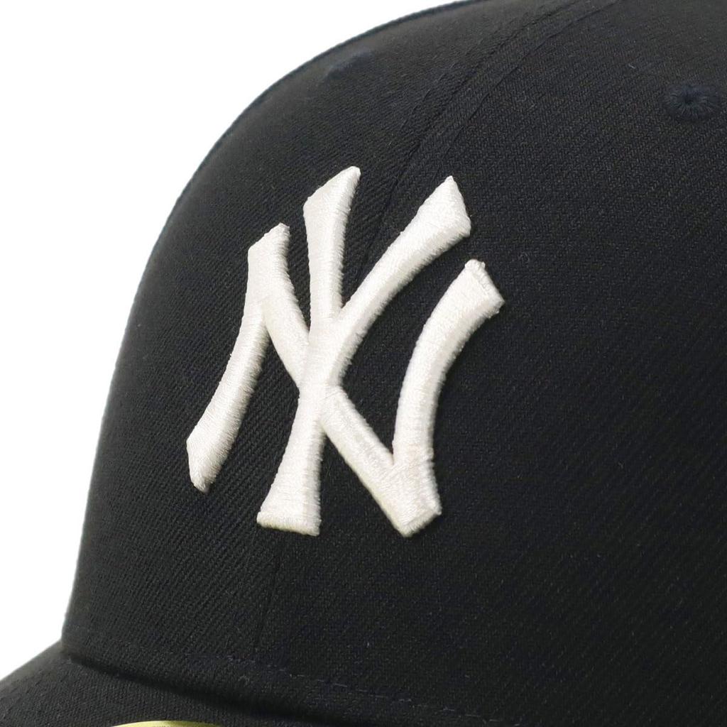 New Era LP 59FIFTY Cap MLB New York Yankees NY Black 1 Black Side Patch Under Exclusive To and Low Perfect for Spring and Summer Popular Size Stickers