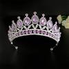 New Violet Rhinestone Bridal Crown Wedding Dress Accessories Bridal Tiara Hair Accessories
