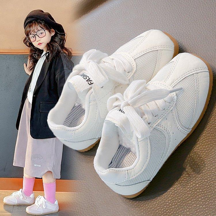 Girls' German training sports shoes 2025 spring new children's sports shoes fashion boys handsome little white shoes casual shoes