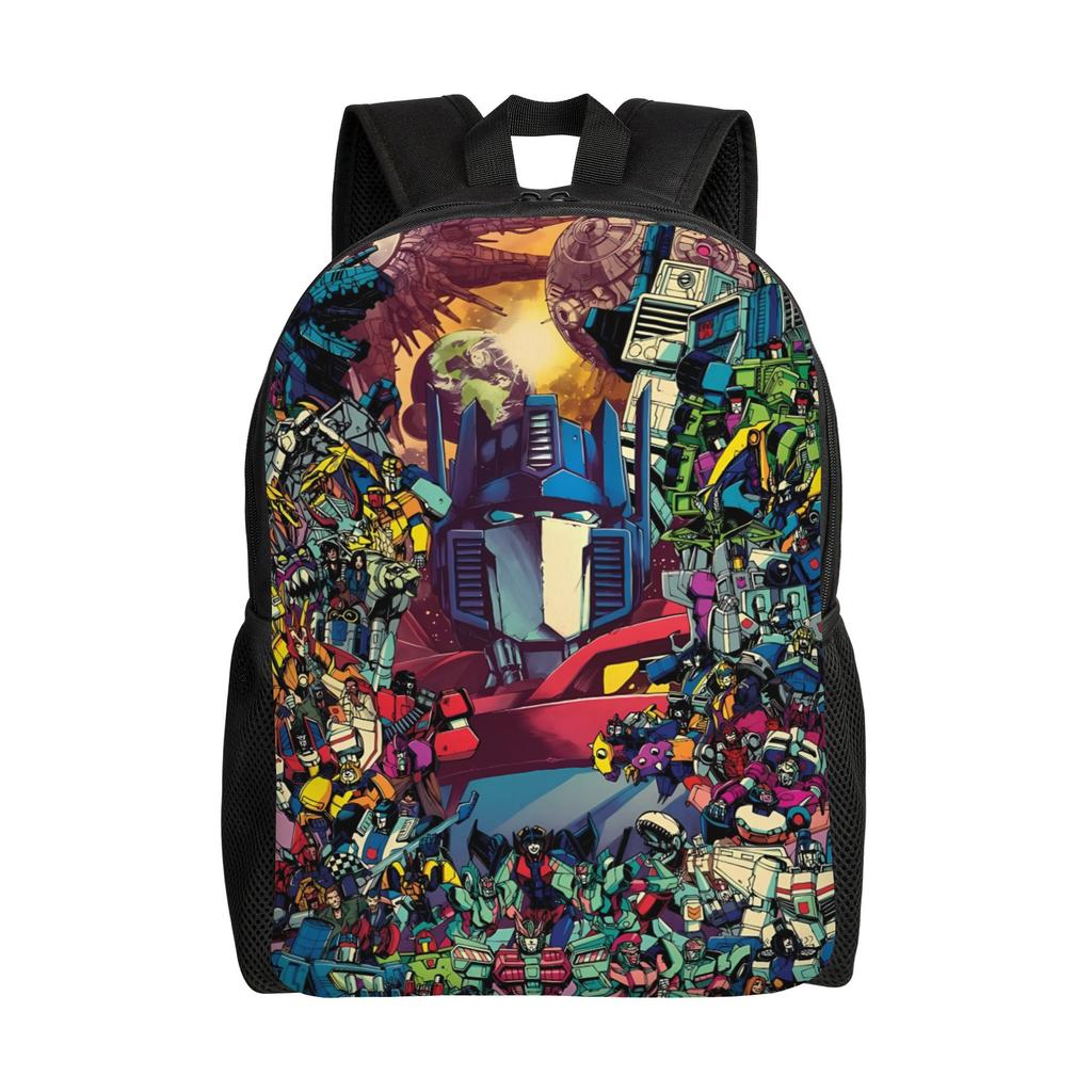 Transformered Cartoon Backpack 3d Printing College Backpacks Boy Girl Fun School Bags Colorful Big Rucksack