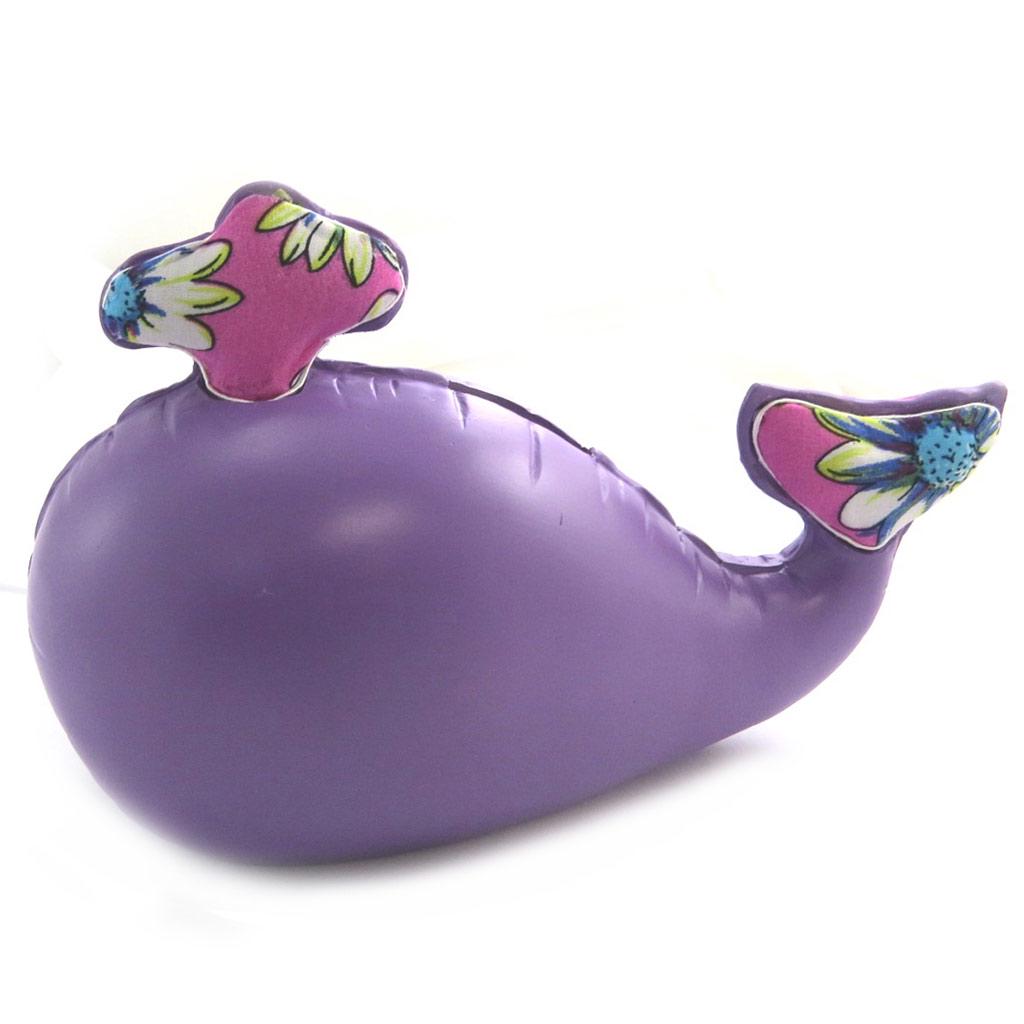 Les Trésors De Lily [N0903] - Resin 'Whale' Money Box Purple - 21x14x9 Cm