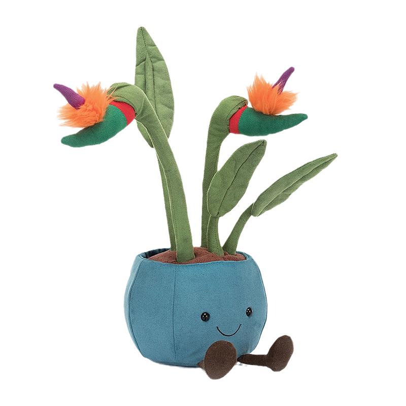 

JELLYCAT Fun Plant Series Bird of Paradise Potted Plant Creative Doll Plush Doll 38cm Height