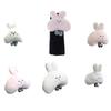 Bunny Car Neck Shoulder Lumbar Pillows Soft Ergonomic Design Interior Auto Pink White Pillows for Adults Body Protector