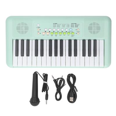 32 Key Electronic Keyboard 16 Tones 10 Rhythms Vibrato Sustain Echo Effects Electronic Piano Keyboard with Microphone