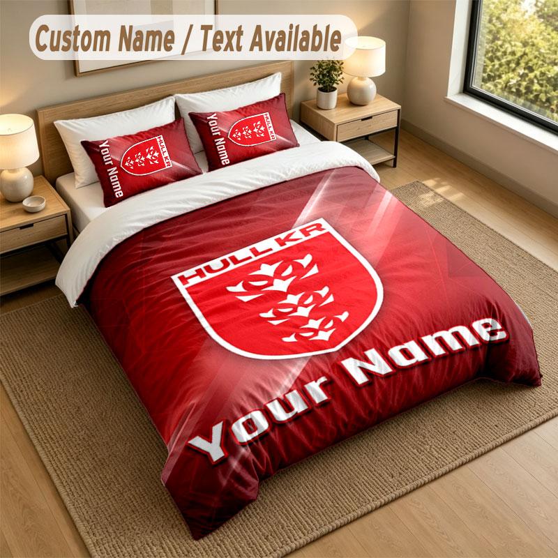 Bedding Set 1 Duvet Cover 2 Pillowcases Hull KR Print Soft Bed Linen Bedroom Decor
