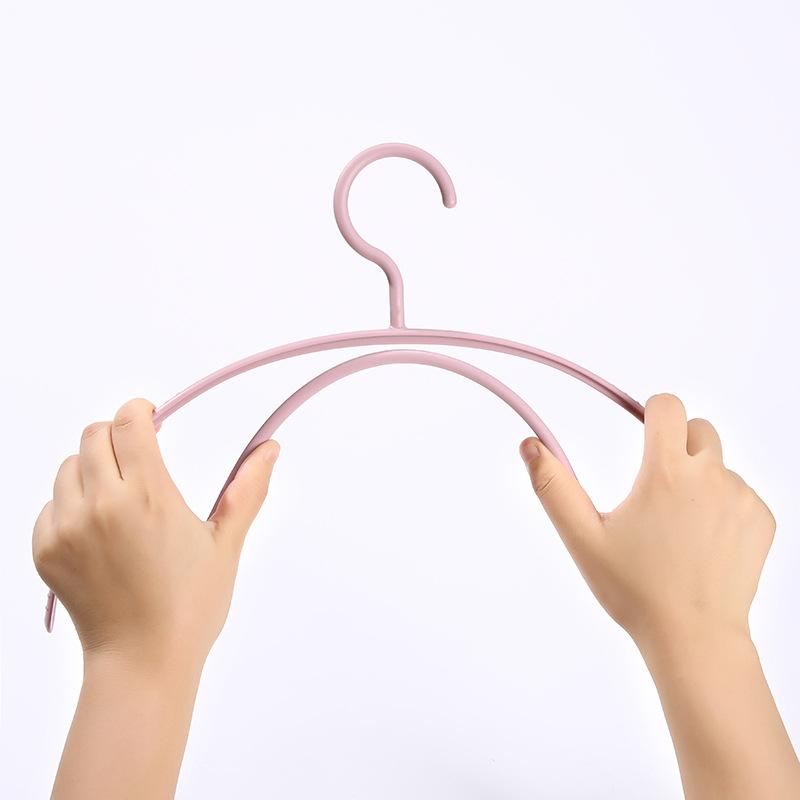 10pc Unmarked Anti-slip Clothes Hanger Dormitory Bed Clothes Hanger Household Thick Clothes Stand Adult Plastic Clothes Support Clothes Drying Rack