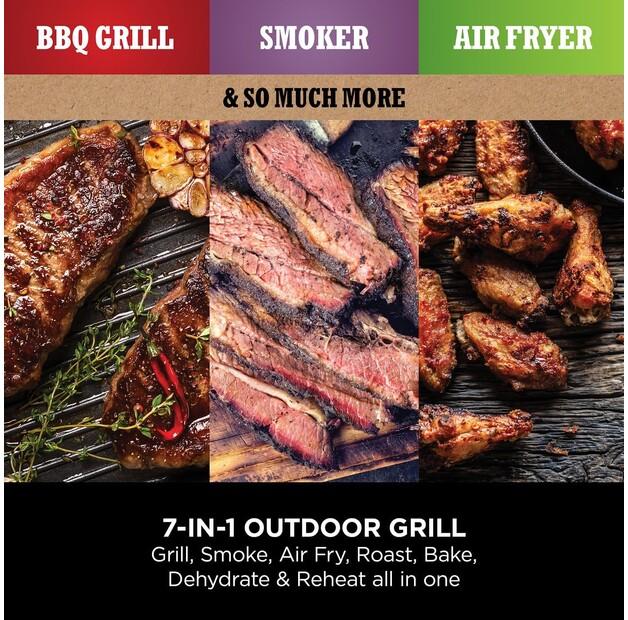 Electric Grill Ninja Woodfire Electric Outdoor Grill & Smoker (OG701UK)