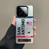 Case For Xiaomi Redmi Note 15 14 5G 13 12 10 11 Pro Plus 4G 15C 14C 13C 12C Silver IMD Cover United States Airplane Ticket Art