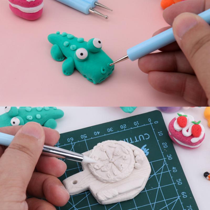 5Pcs/Set Silicone Clay Sculpting Tools For Brush Modeling Dotting Nail Art Pottery Clays Tool Diy Carving Ceramics Sculpture