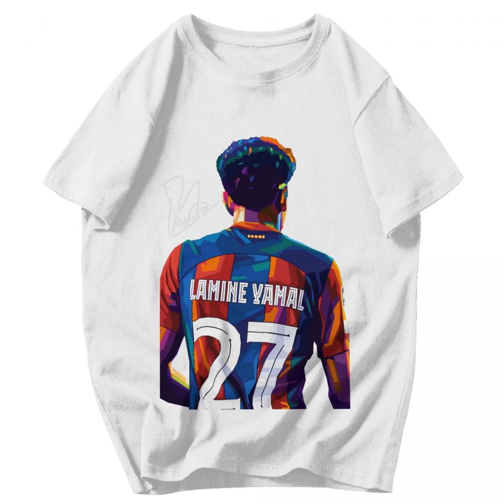 Men T Shirt Lamine Yamal Awesome Summer Y2K Graphic Crewneck Unisex Clothing T Shirts