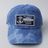 Military Fade Denim Low Cap Embroidered Hat American Casual Summer Baseball Cap Indigo 068 [Avirex] Men's MA-1