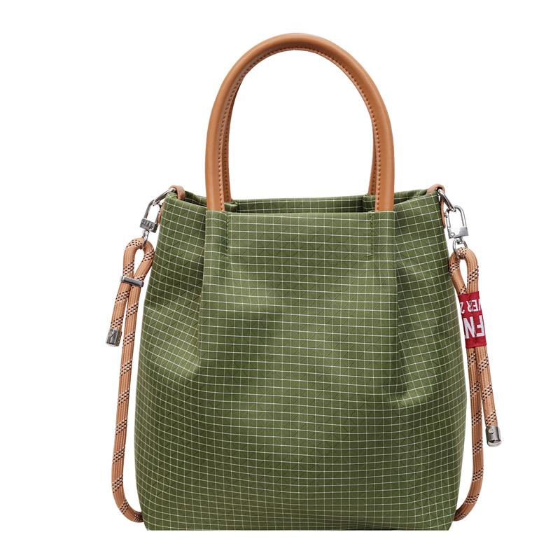 Vintage Plaid Tote Bag Women's Handbag Commuter Large Capacity Shoulder Bag