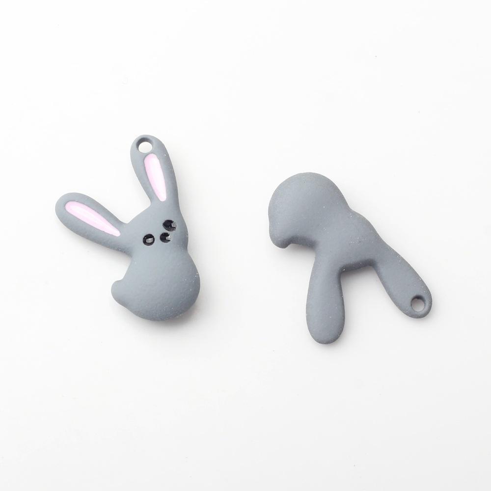 10pcs Color Cute Rabbit Animal Pendant Charms For Jewelry Making Handmade DIY Bracelet Earrings Necklace Key Chain Accessories
