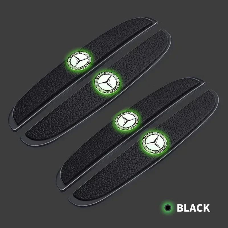 GOX3   4pc Rubber Bumper Strip Car Door Anti-Collision Emblem Sticker for Mercedes Benz B/C/E/S Class A Class C200L GLC GLK New CLA GLA