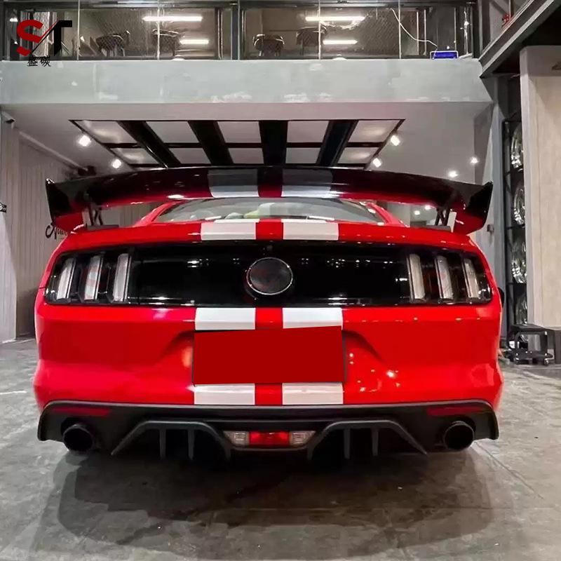 Ford Mustang GT500 Carbon Fiber Rear Spoiler Bracket Wing Stabilizer