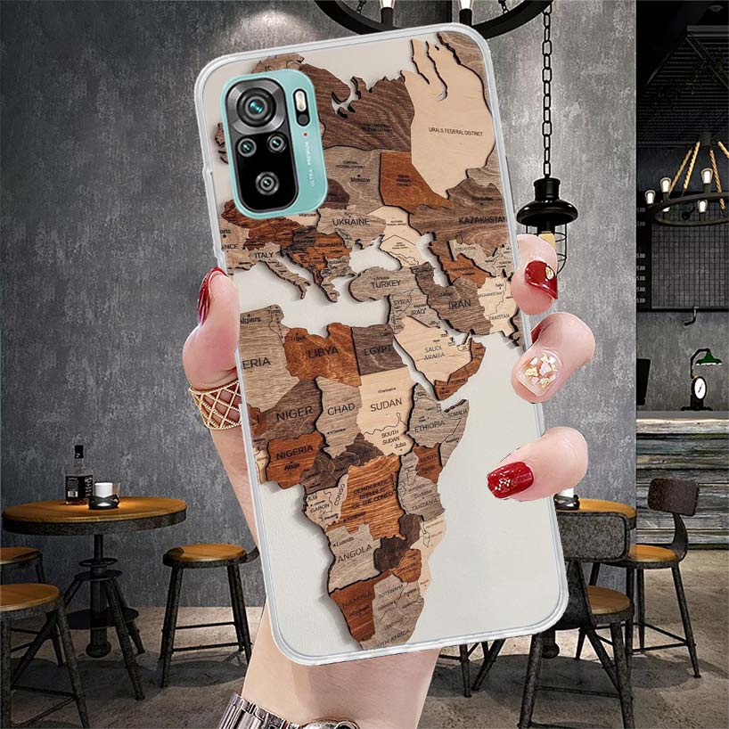 World Map Travel Plans Soft Phone Case For Xiaomi Redmi Note 15 14 14S 13 12 Pro Plus 12S 11 11S 11E 10 10S 11T 5G Fundas Coque