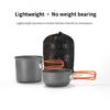 Portable Camping Cooking Utensil with Folding Handle Outdoor Tableware Pot Backpacking Pots and Pans Easy to Use