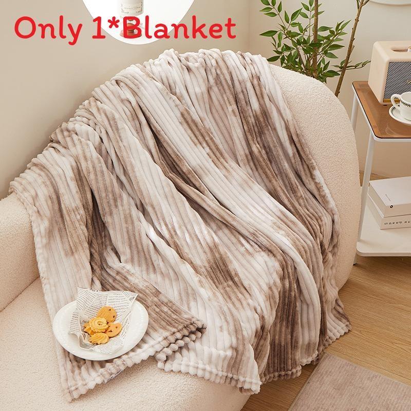 Polyester Fleece Blanket With Artistic Tie Dyeing Design For Cozy Home Use
