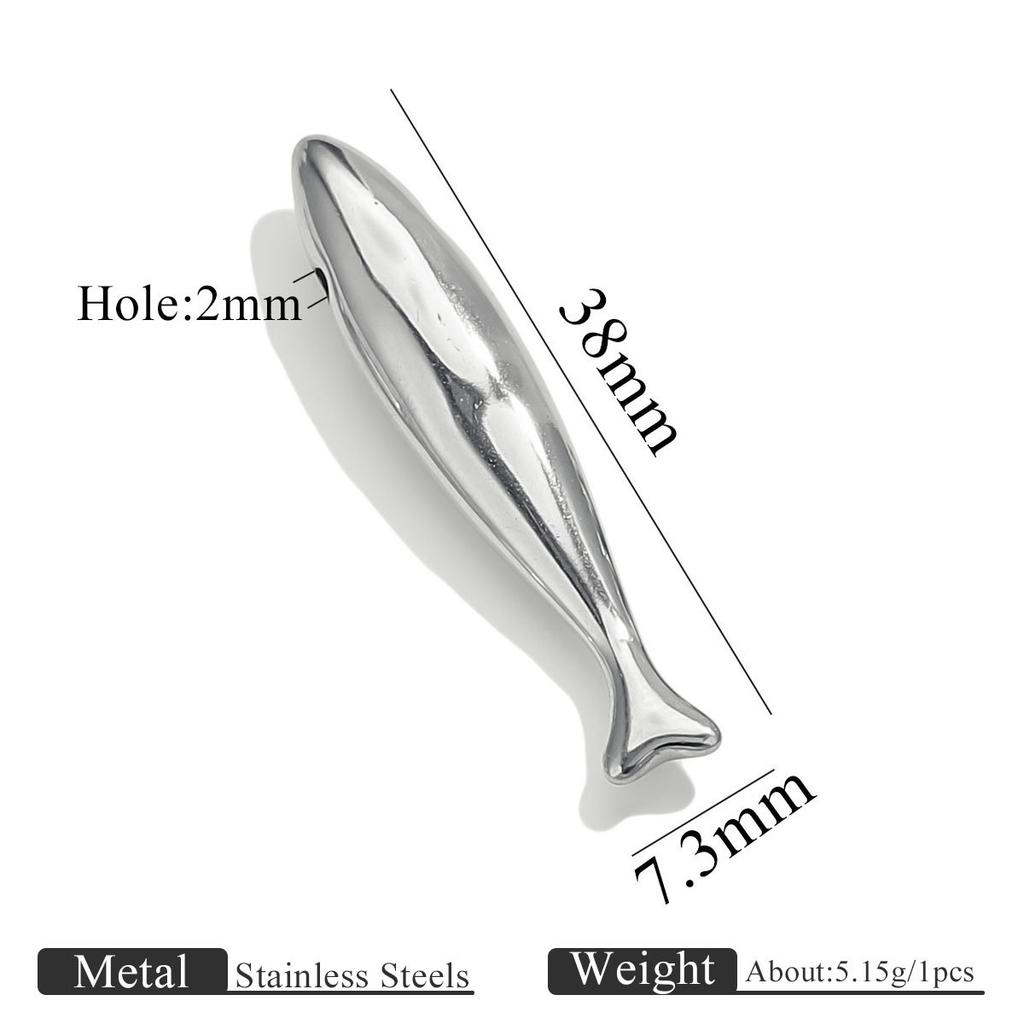 Yori 5PcsStainless Steel Casting Marine Animal Octopus Shark Crab Gold Pendant Ocean Series DIY Necklace Bracelet Jewelry