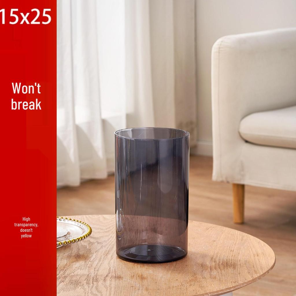 Acrylic Hydroponic Vase for Living Room - Large, Drop-Proof, Transparent, High-End Feel, Perfect for Lucky Bamboo Flower Arrangements.