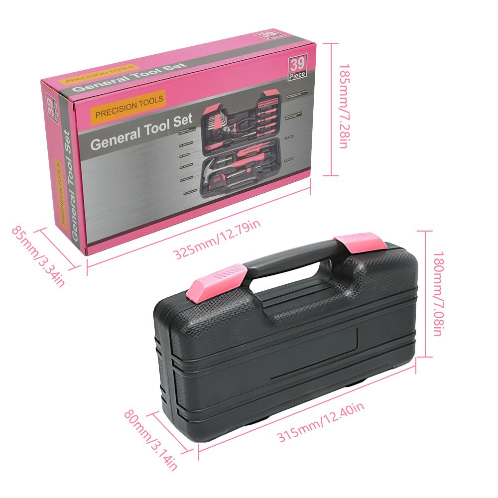 39-piece Repair Combination Ratchet Crochet Hammer Wrench Screwdriver Bit Toolbox Maintenance Vehicle-mounted Repair Kit