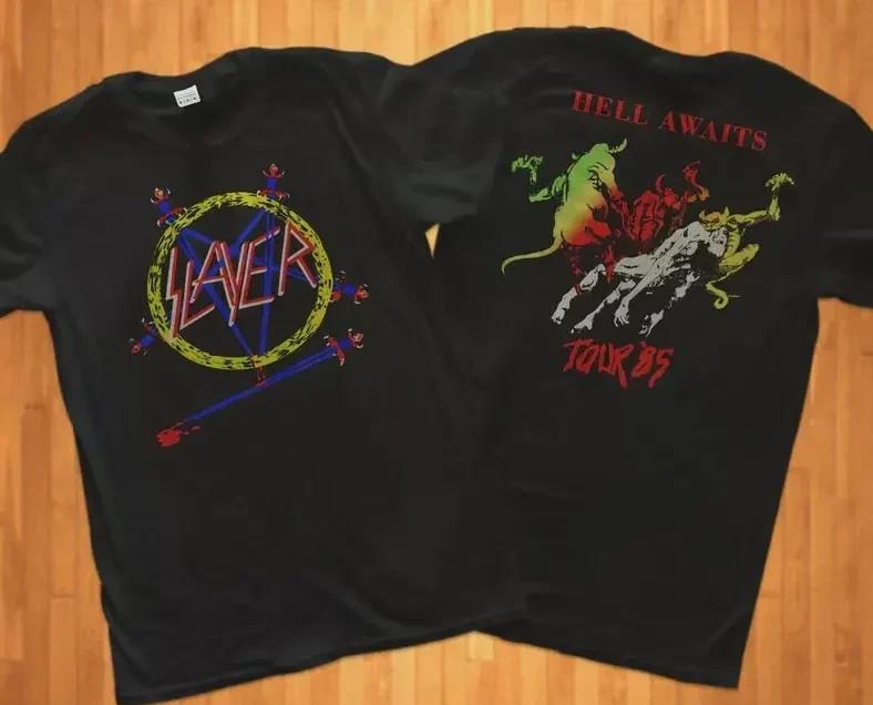 Vintage Slayer Hell Awaits Tour 1985 Metal Rock T-Shirt Unisex T-Shirt M