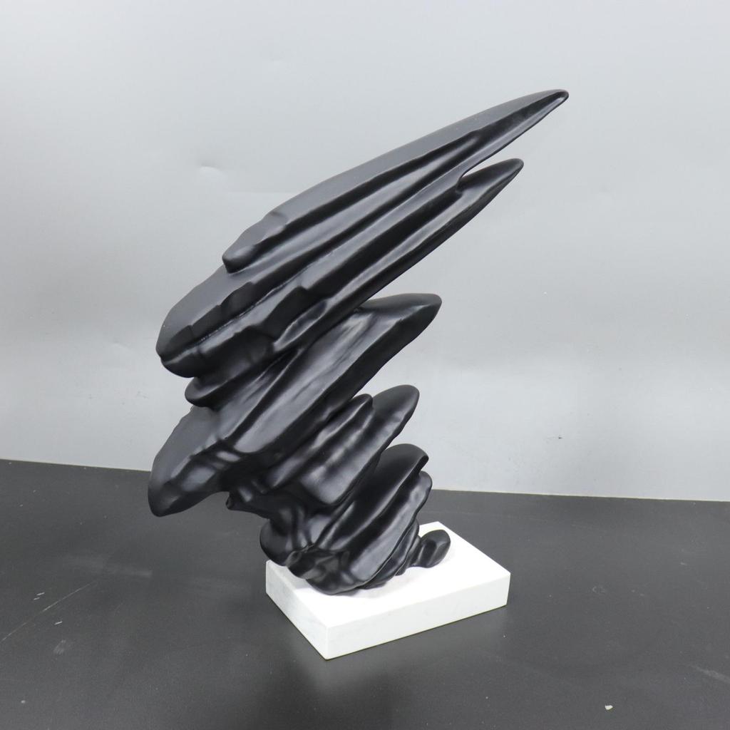 Abstract Wind-Blown Marble Resin Figurine - Modern, Creative Home Décor