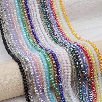 2mm Crystal Wheel Beads Multicolor Faceted Glass Beads For Jewelry Making DIY Bracelet Necklace Earring