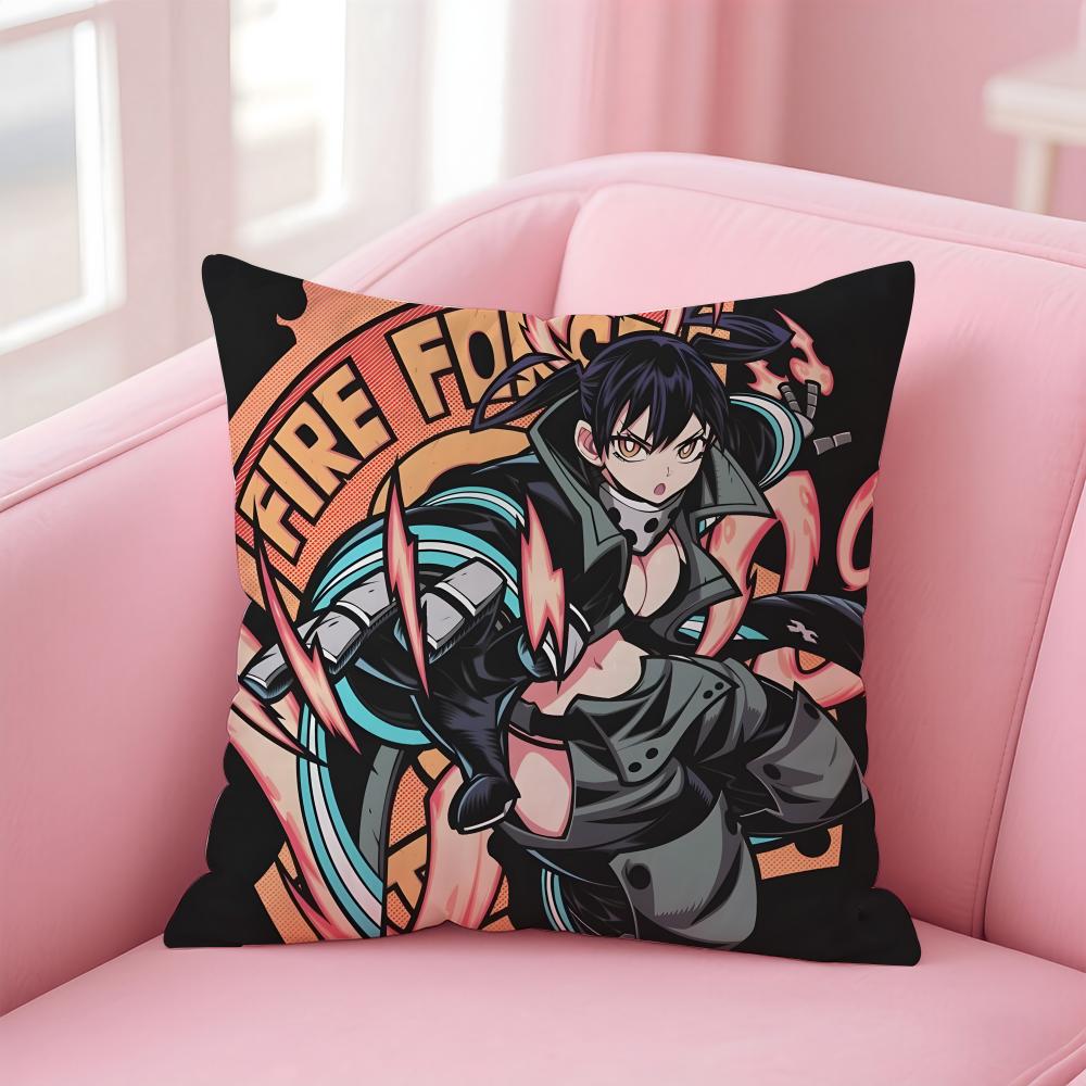 Beliebter Anime Fire Force Kissenbezug Bequemer Wendekissenbezug Ideal für Auto Sofa Schlafzimmer & mehr