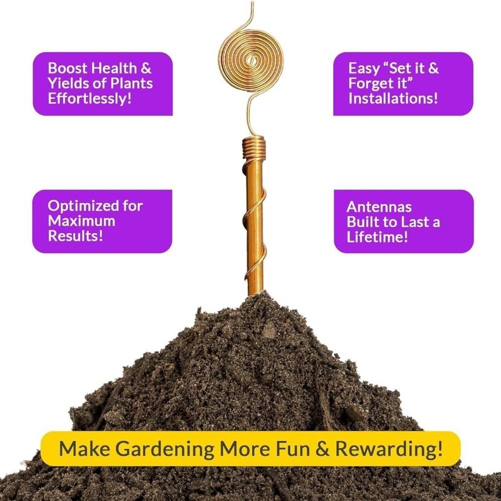 Durable Electroculture Plant Stakes Spiral Coil Bonsai Fixing Rod Plant Support Stakes  Planters