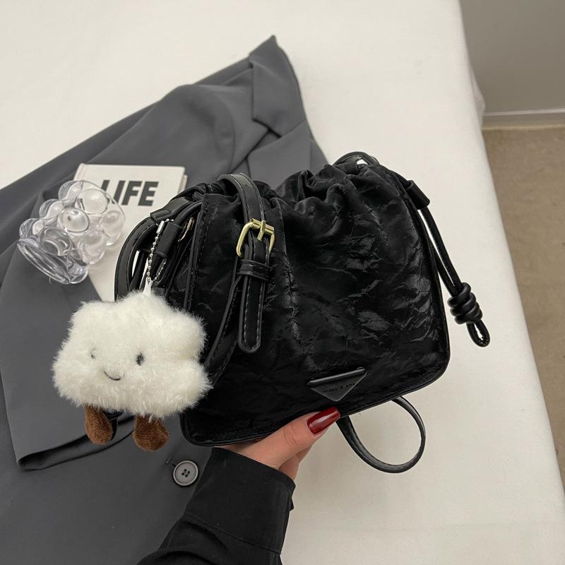 Versatile Bag New Fashionable Solid Color Chain Shoulder Messenger Bag Women