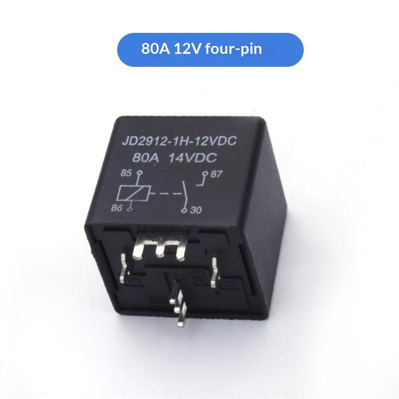 Heavy Duty Car Relay 12VDC 80A 4Pin 5Pin Sharp Pin for 24V Automotive Light Welded Conversion Upgrade