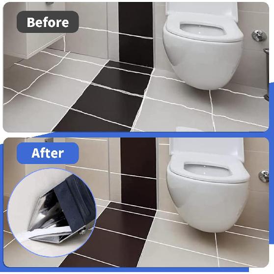 Caulking Tool Kit,Caulk Remover Tool,3 In 1Silicone Caulking Tool Kit, Grout Scraper, Reuse and Replace 5 Silicone Pads, Bathroom, Kitchen, Floor,