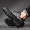 Fashion Men's Retro Style Trendy Sports Outdoor Thick Soled Mountaineering Anti Slip Spring Fashion Lace Up Workwear Shoes Large Size