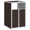 Vidaxl Single Birch Waste Bin Enclosure, 72X81X115 Cm