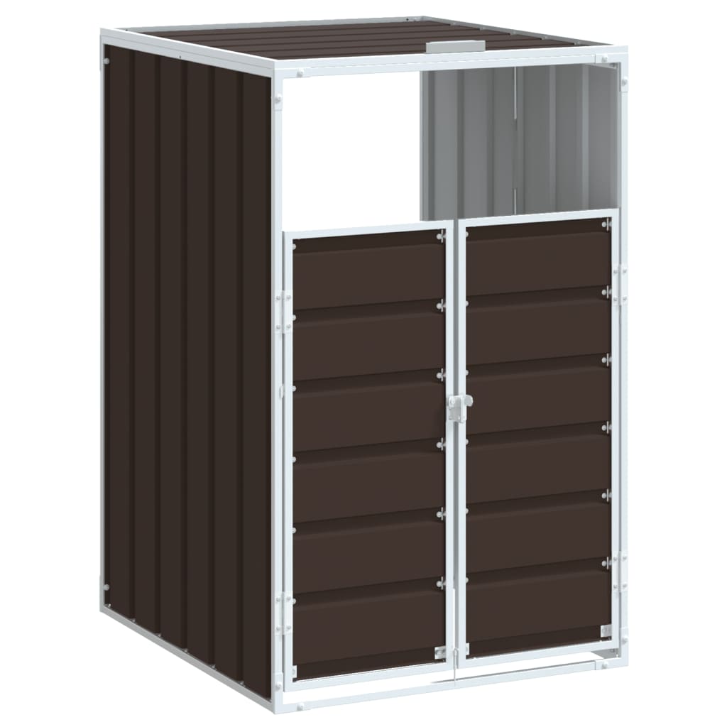 Vidaxl Single Birch Waste Bin Enclosure, 72X81X115 Cm