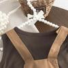 Girls' Round Neck Overalls Short Sleeved Set Infants Young Children Summer Thin Design