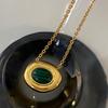Malachite Does Not Fade Women'S Summer Pendant Collarbone Chain Wind Temperament High-Grade Natural Stone Neck Chain