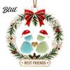 Durable Acrylic Holiday Pendant Best Friends Christmas Wreath Pendant, Hanging Ornament, Festive Atmosphere Party Decor Decorative Piece for