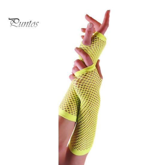 

1 пара перчаток для выступлений, сетчатые, тонкие, высокоэластичные, без пальцев, тонкие, прозрачные, для косплея, клуба, вечеринок, фестивалей