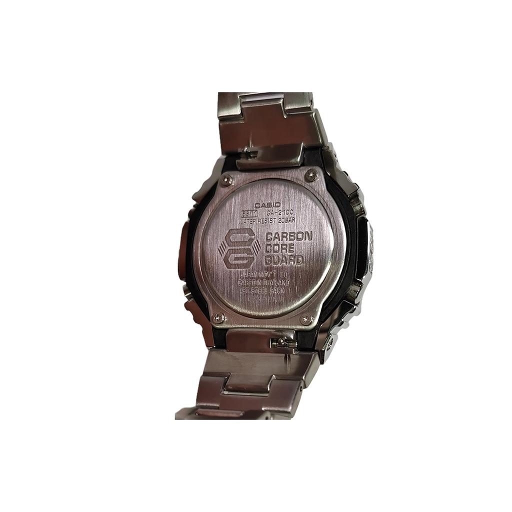 CASIO Custom Collection GA2100 Quartz Movement Stainless Steel Strap Watch Men's Watches GA-2100SKE-7A(Watch3--)