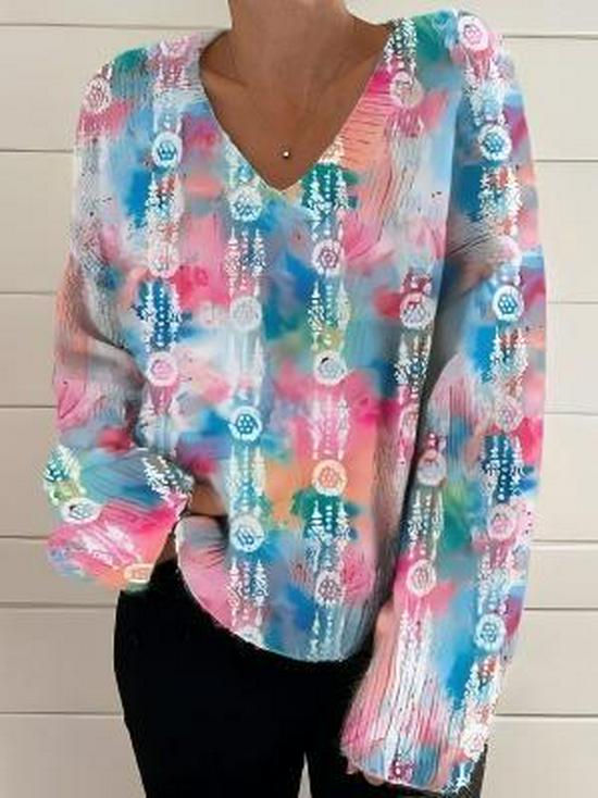 2024 Women's 3D Print V-neck Knit Cardigan: Early Spring/Autumn Sweater