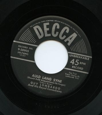 7-Zoll-Schallplatte GUY LOMBARDO & HIS ROYAL CANADIANS - Auld Lang Syne / Hot Time In The Ol 928905 Decca 1953 US Pop Gebraucht