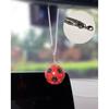 1x Bling Rhinestone Football Car Pendant, Crystal Soccer Rearview Mirror Hanging Ornament,6 Colors