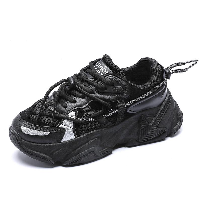 Fashion Round Foot Big Sole Shoes Women Stylish Loafers Female Tennis Rainbow Sneakers Sport High-level High-level Top Comfort