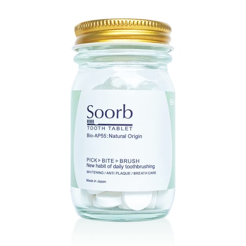 

Soorb Bio-AP55 Toothpaste Tablets, 55% Natural Apatite, 100% Food-Derived Ingredients, Eco-Friendly Whitening