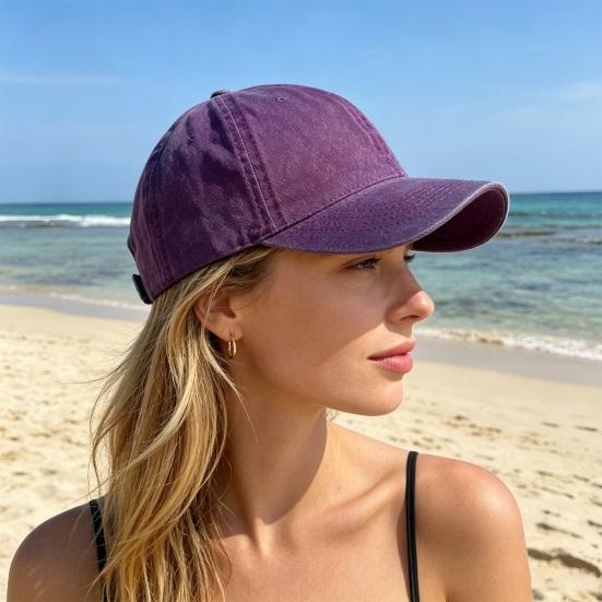 Semi-Hollow Top Baseball Cap, Baseball Cap with Ponytail Opening, Quick-Dry Fabric Sun Protection Hat for Running Cycling Fitness Outdoor Activities