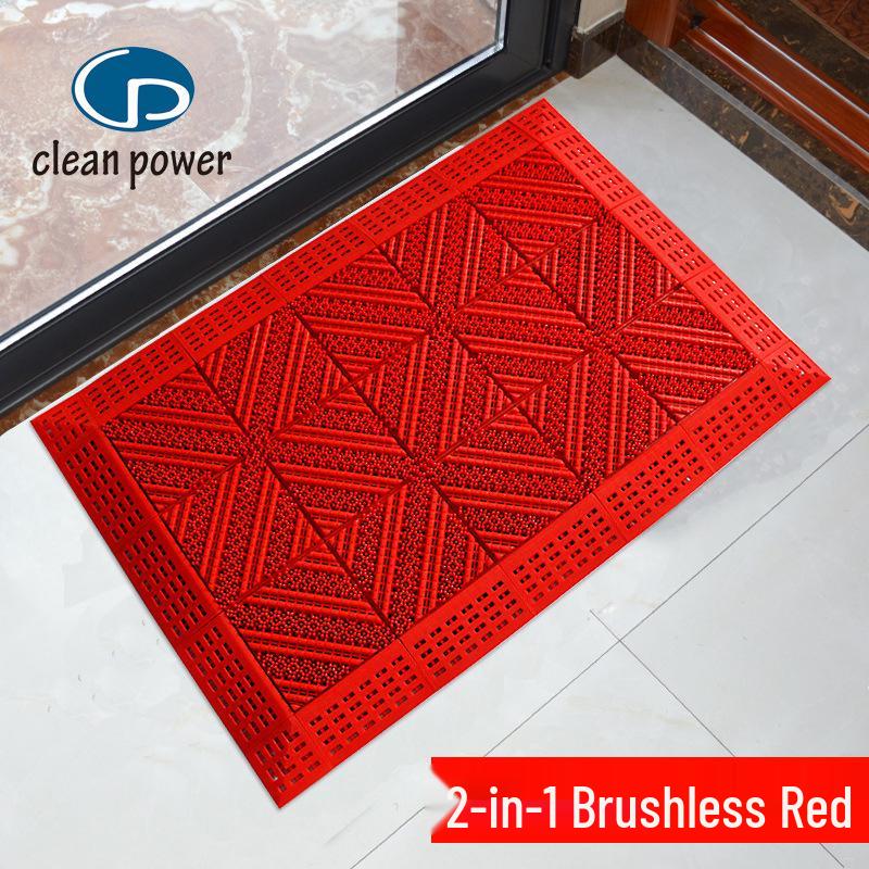Thickened Non-Slip Full Coverage 3-in-1 Cross-Border Commercial Entrance Floor Mat 45x45